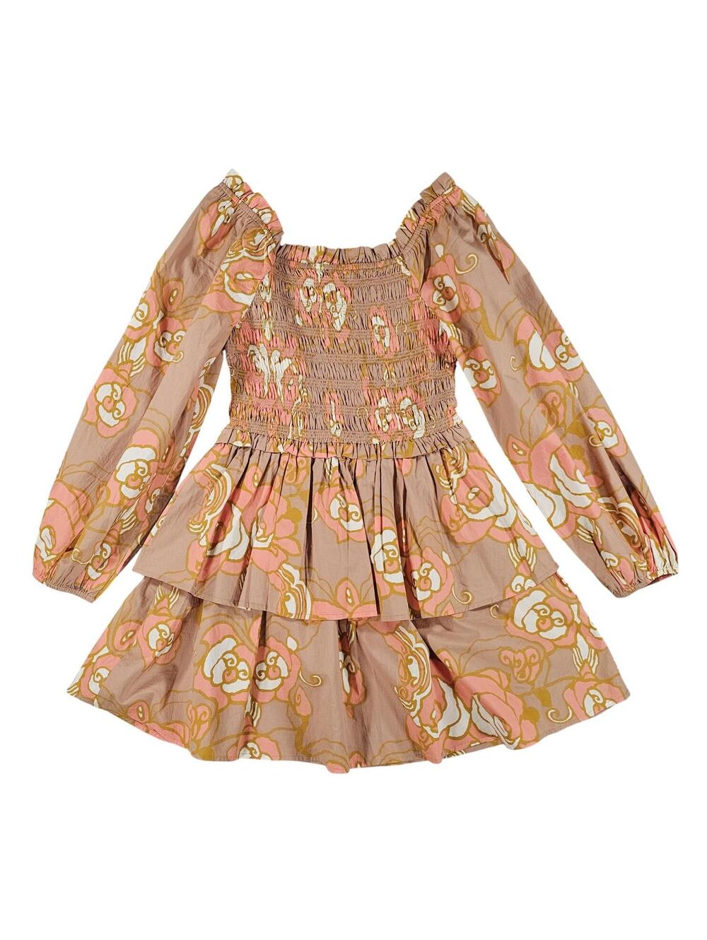 Cleobella Journee Mini Dress NWT Abstract Rose Organic Cotton Sz S Handcrafted - Picture 8 of 13